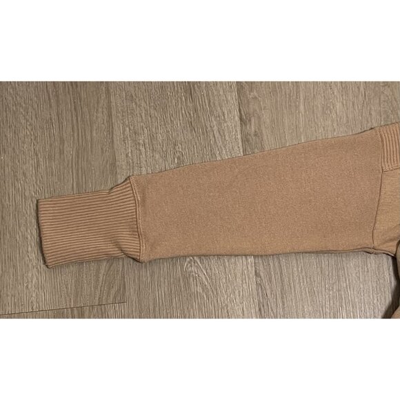 Michael Stars‎ Womens Ribbed Camel Tan Sweater Sz Small  Chic Cozy Timeless - Picture 5 of 8